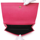 Saint Laurent Fuchsia Calfskin Monogram Large Belle De Jour Clutch Handbags Saint Laurent