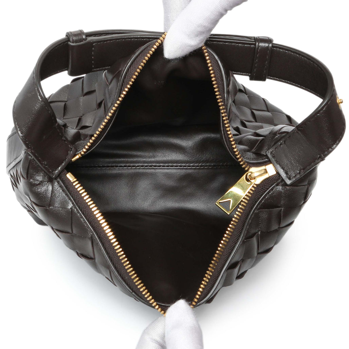 Bottega Veneta Brown Nappa Intrecciato Mini Wallace Handbags Bottega Veneta