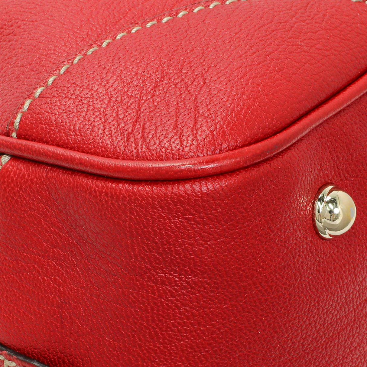 Gucci Red Calfskin Capri Small Bowler Handbags Gucci