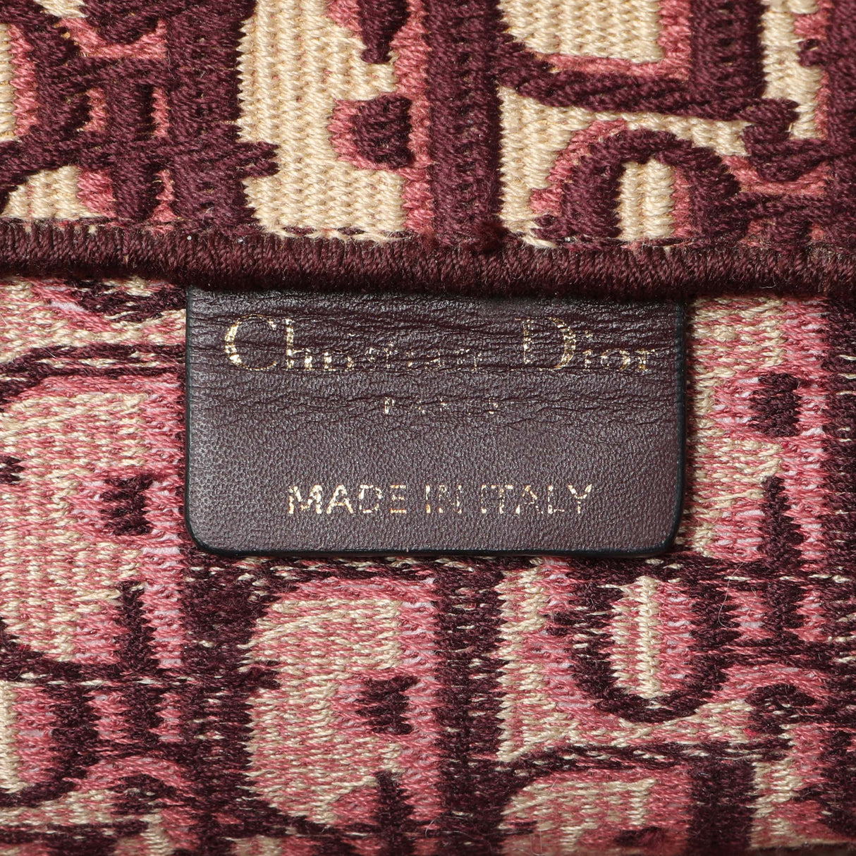 Christian Dior Burgundy Oblique Large Book Tote Handbags Christian Dior