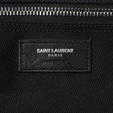 Saint Laurent Black Linen Calfskin Rive Gauche Tote Handbags Saint Laurent