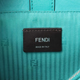 Fendi Teal Vitello Elite Petite 2Jours Tote Handbags Fendi