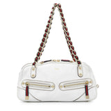 Gucci White Calfskin Capri Small Bowler Handbags Gucci
