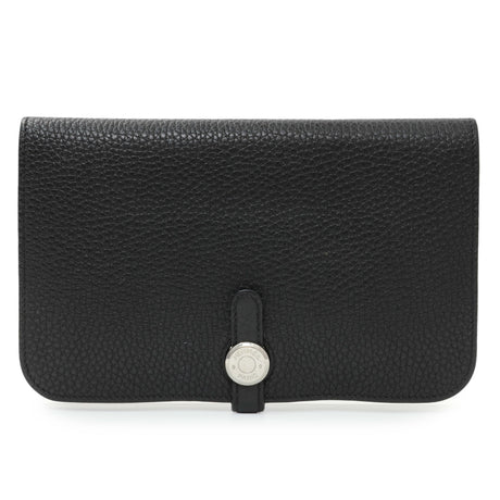 Hermes Black Togo Dogon Duo Wallet Accessories Hermes