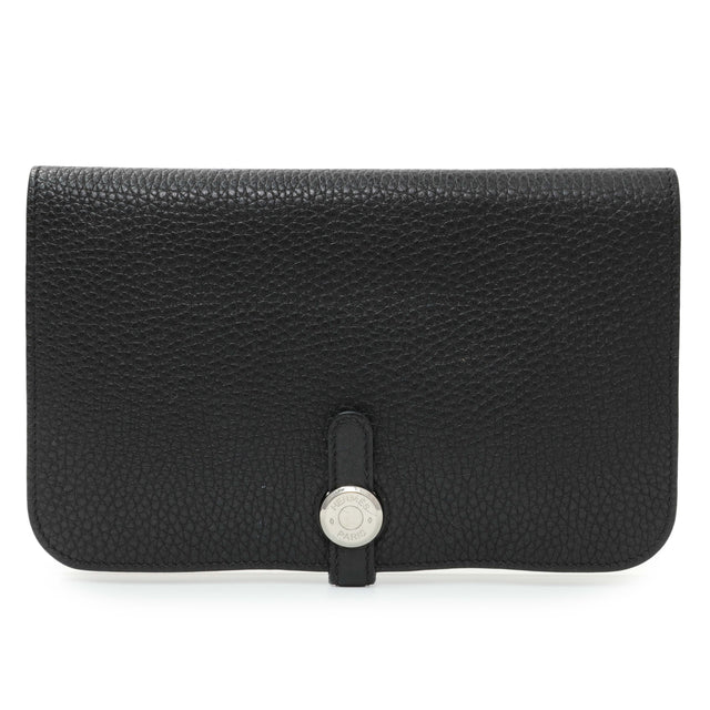 Hermes Black Togo Dogon Duo Wallet Accessories Hermes