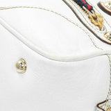 Gucci White Calfskin Capri Small Bowler Handbags Gucci