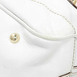Gucci White Calfskin Capri Small Bowler Handbags Gucci