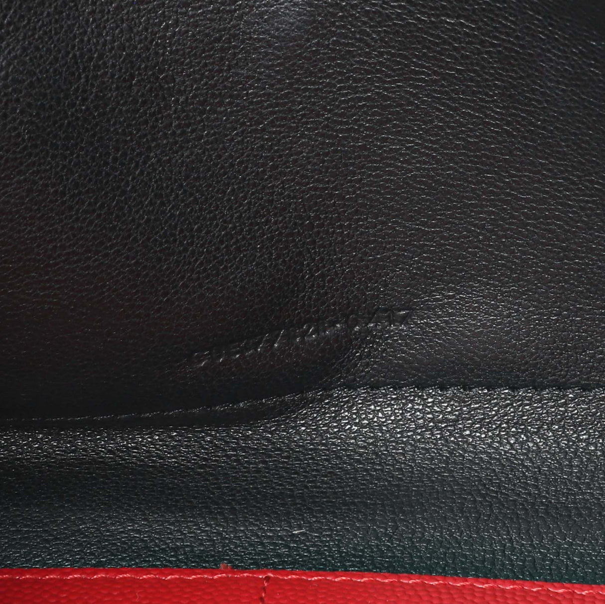 Saint Laurent Red Grain De Poudre Matelasse Chevron Monogram Chain Wallet Handbags Saint Laurent