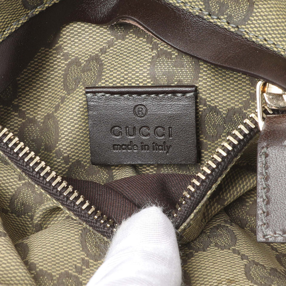 Gucci Monogram Coated Canvas Double Pocket Belt Bag Handbags Gucci