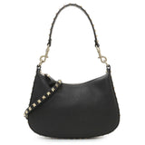 Valentino Black Grained Calfskin Rockstud Crossbody Handbags Valentino