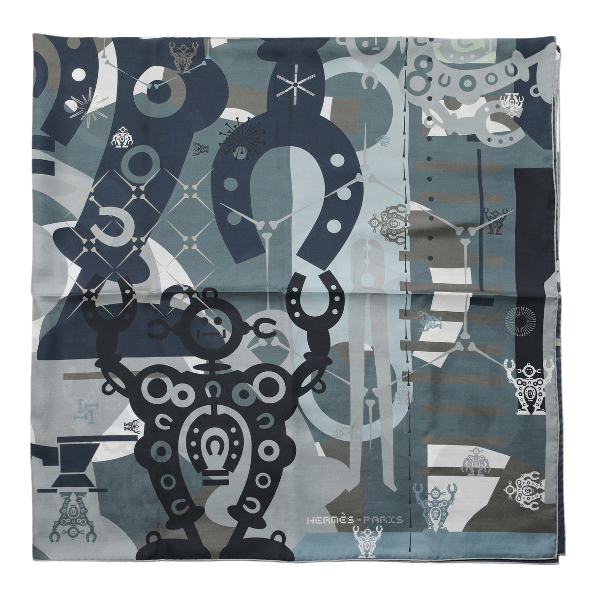 Hermes Cotton Silk Mr Farrier Scarf 140 Accessories Hermes
