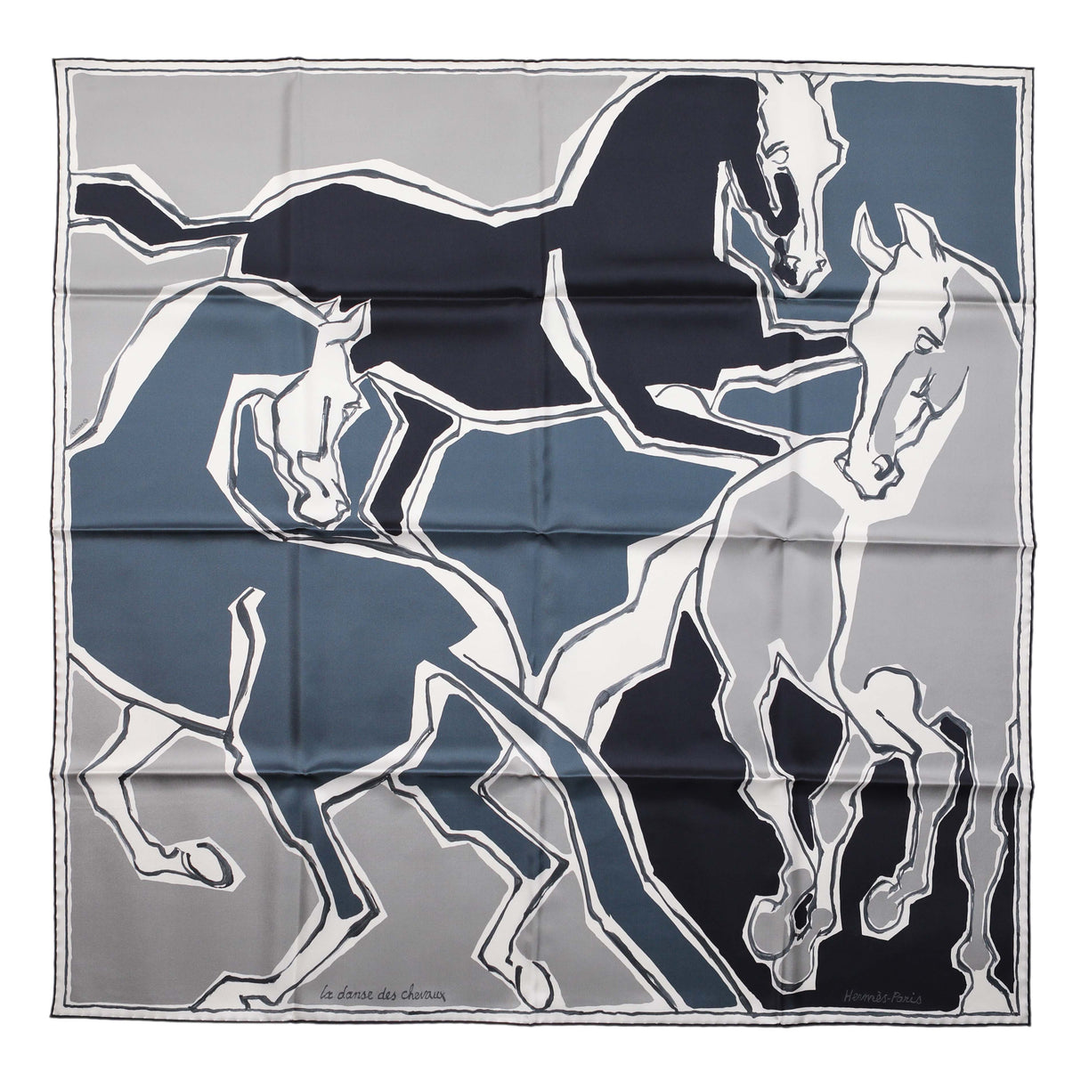 Hermes La Danse des Chevaux Double Face Scarf 90