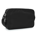 Prada Re-Nylon Vela Saffiano Pocket Double Zip Shoulder Bag Black Handbags Prada