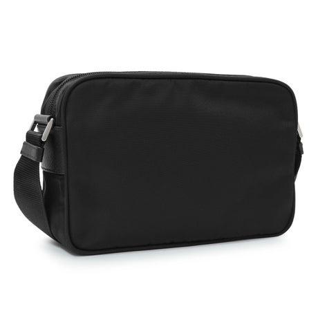 Prada Re-Nylon Vela Saffiano Pocket Double Zip Shoulder Bag Black Handbags Prada