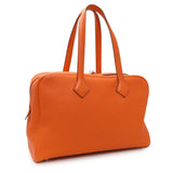 Hermes Orange Taurillon Clemence Victoria II 35 Handbags Hermes