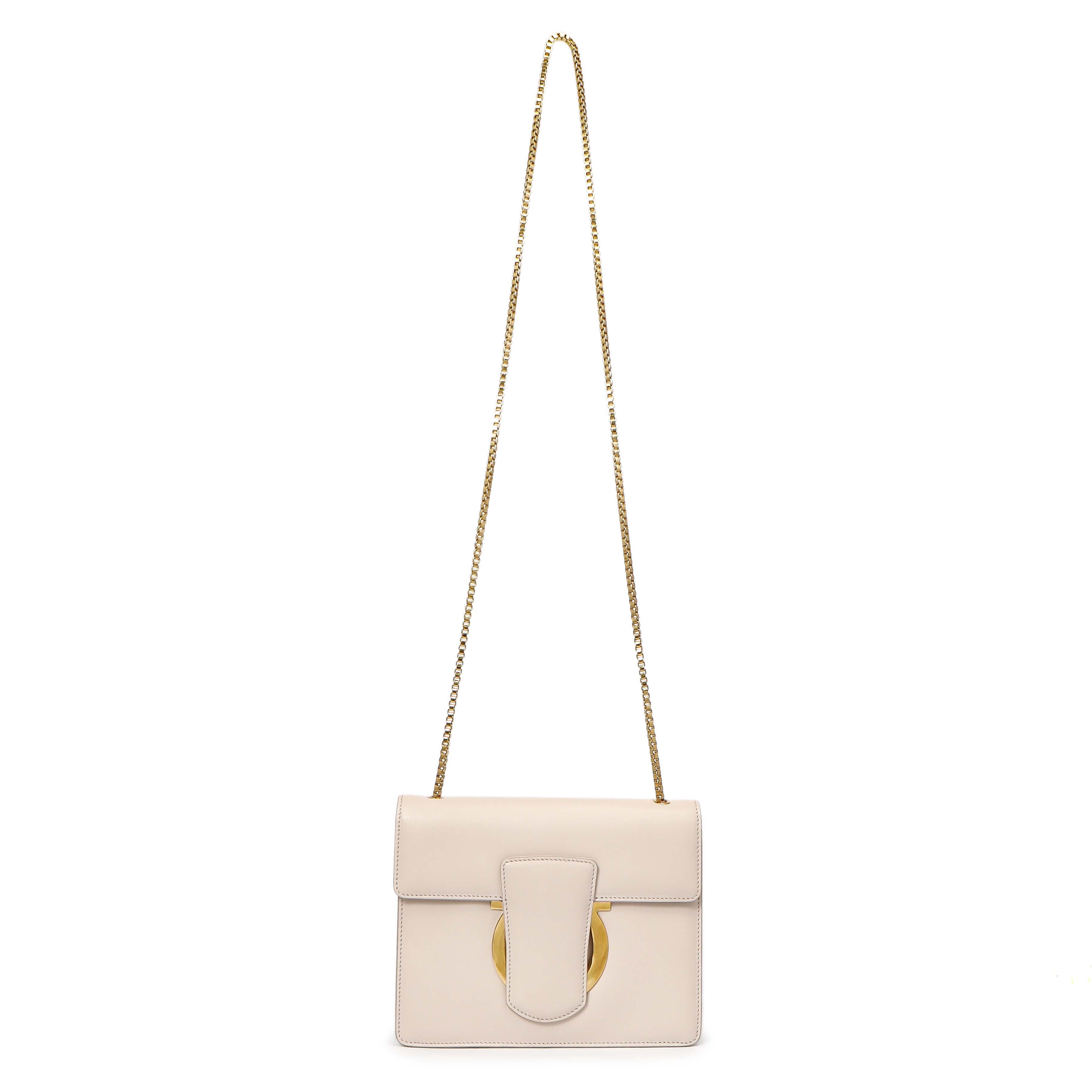 Salvatore Ferragamo Nude Calfskin Thalia Crossbody Bag – Modaselle