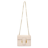 Salvatore Ferragamo Nude Calfskin Thalia Crossbody Bag