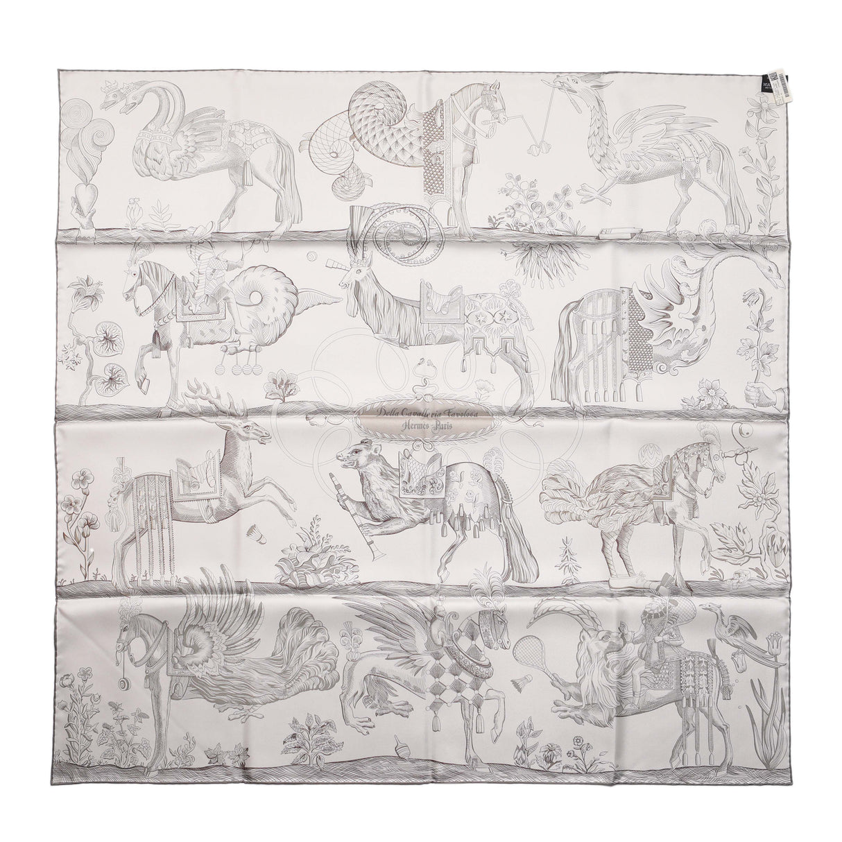 Hermes Silk Della Cavalleria Double Face Scarf 90 Accessories Modaselle