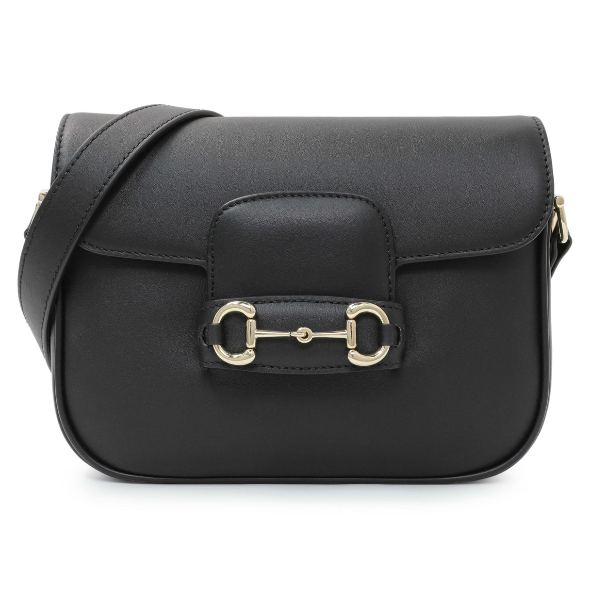 Gucci Black Arabella Calfskin Horsebit 1955 Soft Small Shoulder Bag Handbags Gucci