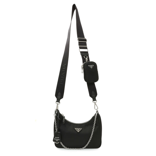 Prada Black Nylon Re-Edition 2005 Shoulder Bag Modaselle