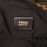 Fendi Tobacco Zucca Vitello Artic Small Clasp Top Hobo Bag