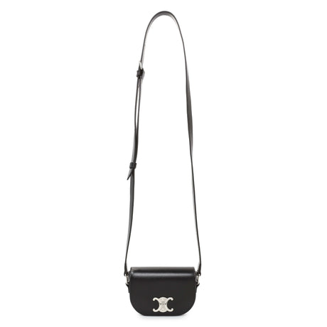 Celine Black Shiny Calfskin Nano Triomphe Besace Handbags Celine