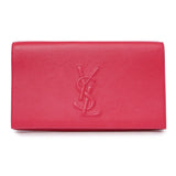Saint Laurent Fuchsia Calfskin Monogram Large Belle De Jour Clutch Handbags Saint Laurent