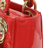 Christian Dior Red Patent Cannage Mini Lady Dior Handbags Christian Dior