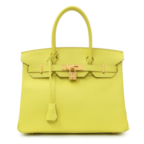 Hermes Lime Epsom Birkin 30 Handbags Hermes