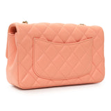 Chanel Light Orange Lambskin Mini Rectangular Classic Flap Bag Handbags Chanel