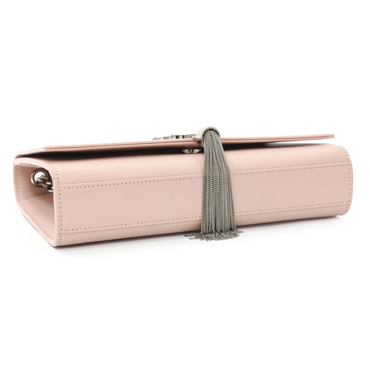 Saint Laurent Pink Smooth Calfskin Medium Classic Monogram Kate Tassel Satchel Handbags Saint Laurent