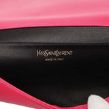 Saint Laurent Fuchsia Calfskin Monogram Large Belle De Jour Clutch Handbags Saint Laurent