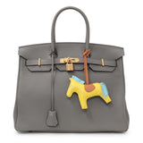 Hermes Yellow Milo Lambskin Grigri Rodeo Pegase Horse Bag Charm MM Accessories Hermes