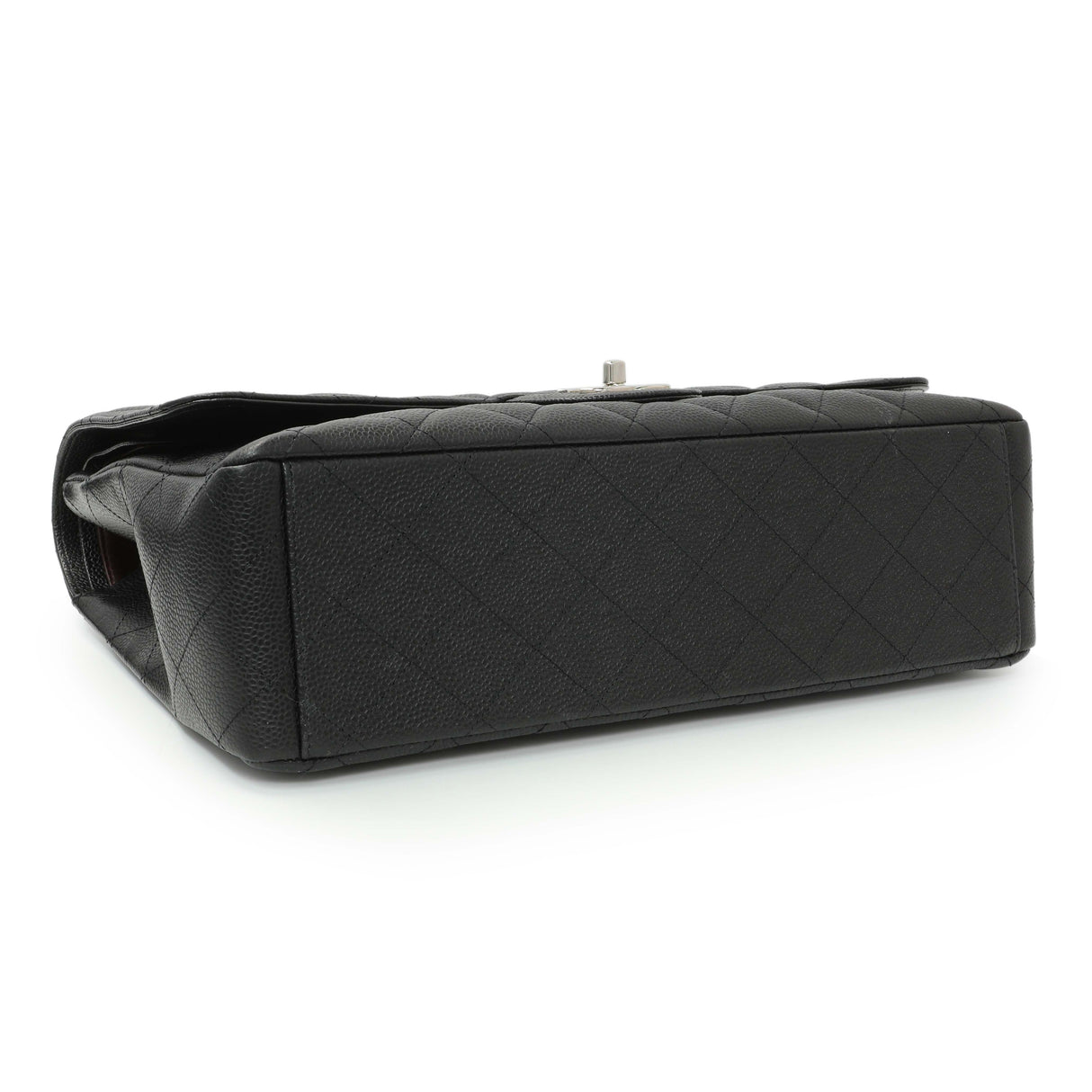 Chanel Black Quilted Caviar Maxi Double Flap Handbags Chanel