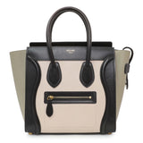 Celine Tri-Color Calfskin Micro Luggage Tote Handbags Celine