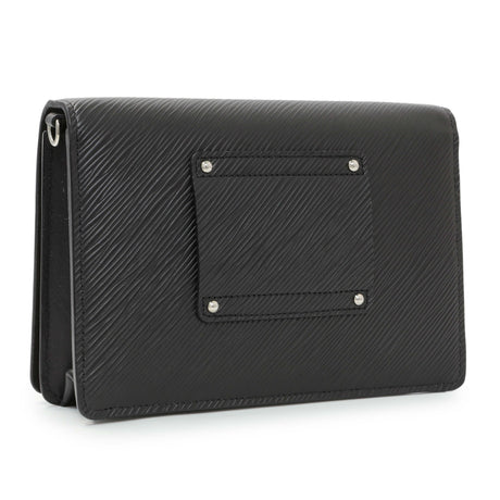 Louis Vuitton Black Epi Twist Belt Chain Wallet Handbags Louis Vuitton