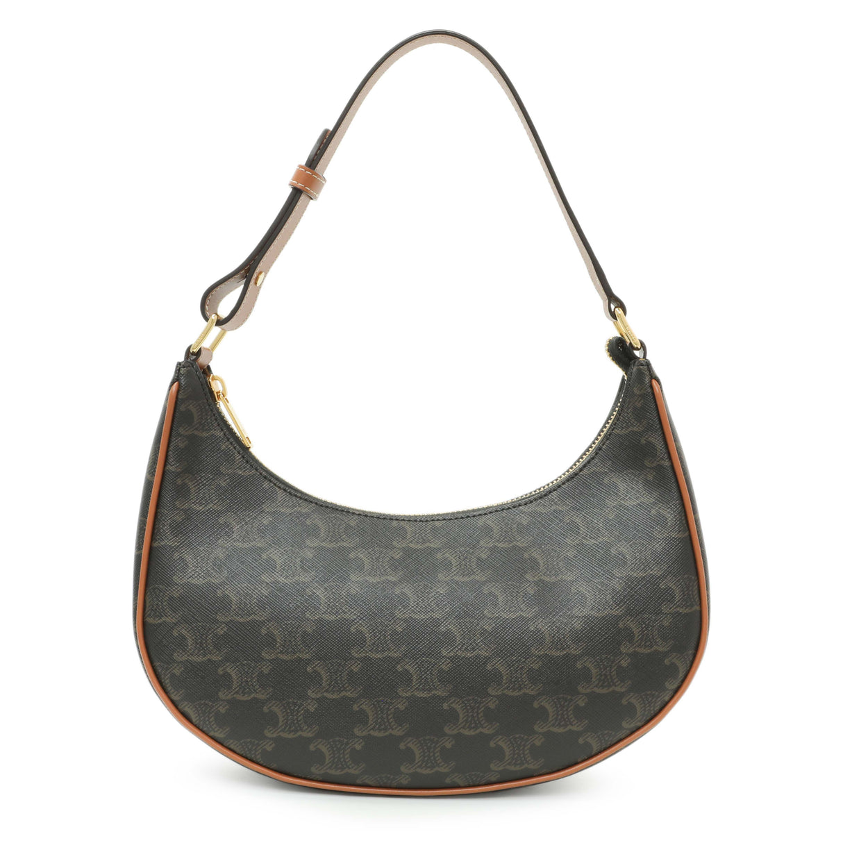 Celine Triomphe Canvas Calfskin Ava Shoulder Bag Handbags Celine