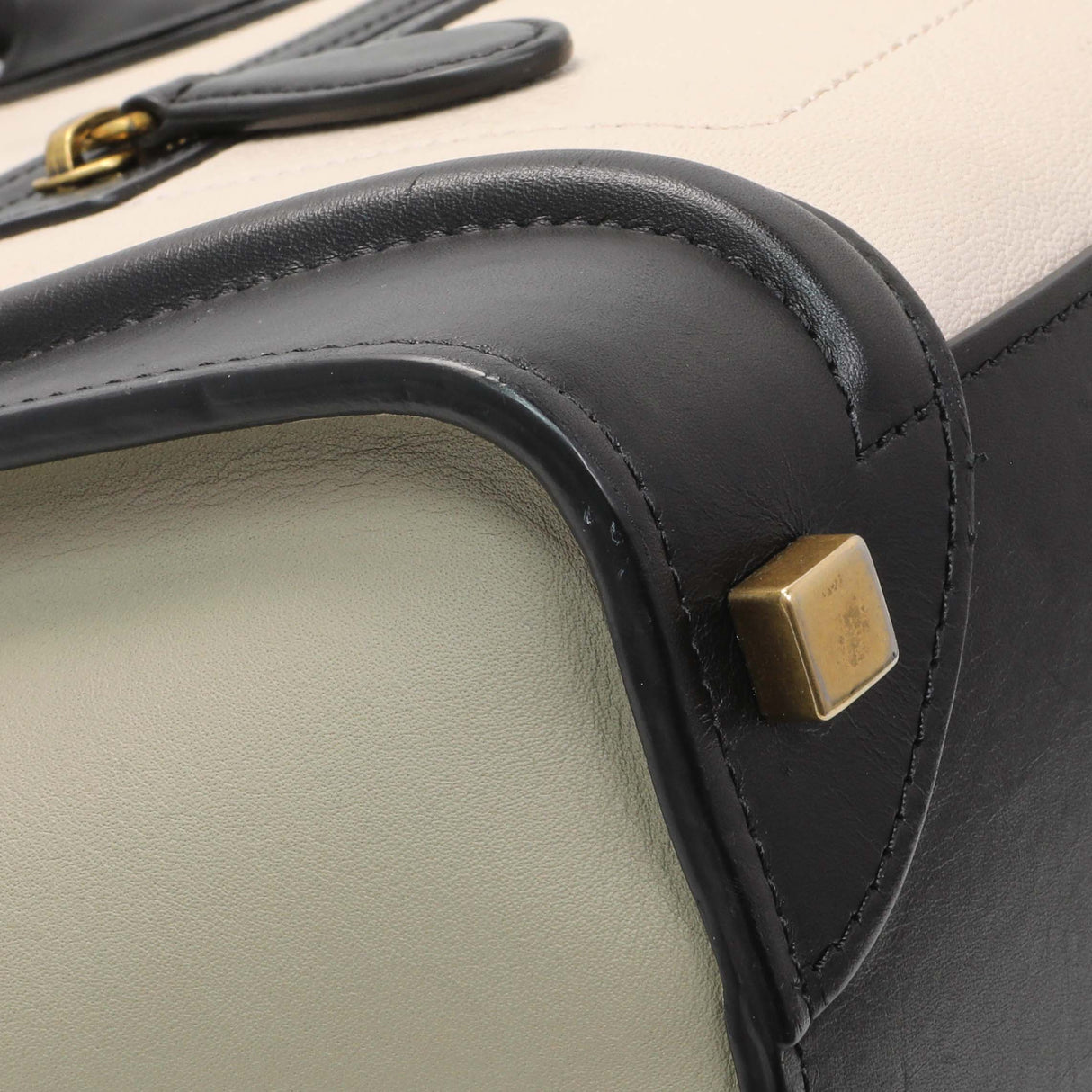 Celine Tri-Color Calfskin Micro Luggage Tote Handbags Celine