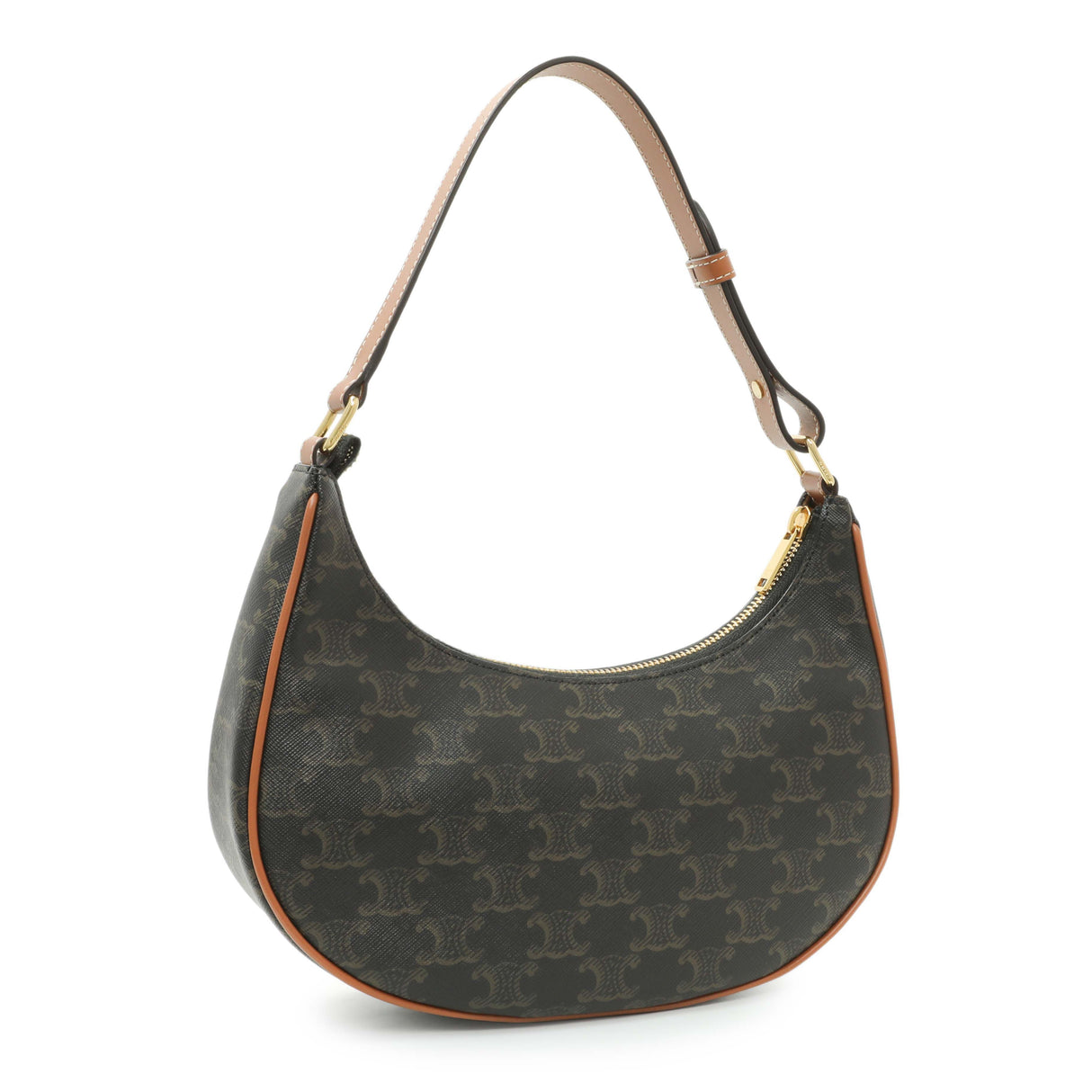 Celine Triomphe Canvas Calfskin Ava Shoulder Bag Handbags Celine