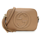 Gucci Beige Pebbled Calfskin Small Soho Disco Bag Handbags Gucci