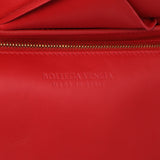 Bottega Veneta Red Nappa Intreccio Padded Top Handle Shoulder Bag