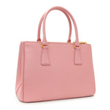 Prada Pink Saffiano Small Galleria Double Zip Tote Handbags Prada