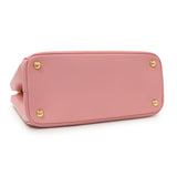Prada Pink Saffiano Small Galleria Double Zip Tote Handbags Prada