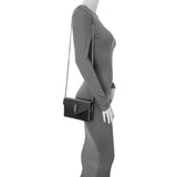 Saint Laurent Black Grain De Poudre Envelope Chain Wallet Handbags Saint Laurent