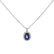 18K White Gold 5.08 Carat Sapphire Diamond Pendant Fine Jewellery Modaselle