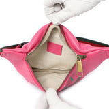 Gucci Pink Grained Calfskin Small Logo Belt Bag