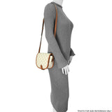 Celine White Triomphe Canvas Medium Falco Bag