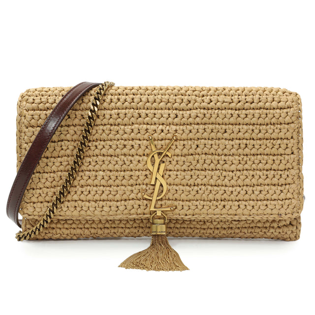 Saint Laurent Raffia Monogram Tassel Kate 99 Handbags Saint Laurent