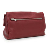Saint Laurent Red Grain De Poudre Medium West Hollywood Monogram Fold-Over Handbags Saint Laurent