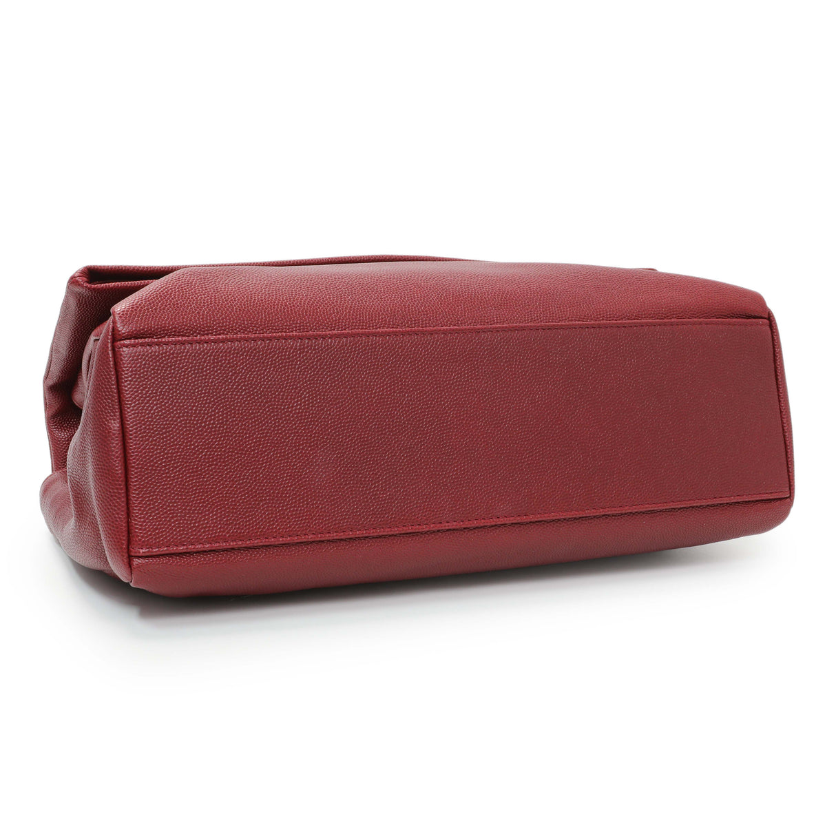 Saint Laurent Red Grain De Poudre Medium West Hollywood Monogram Fold-Over Handbags Saint Laurent